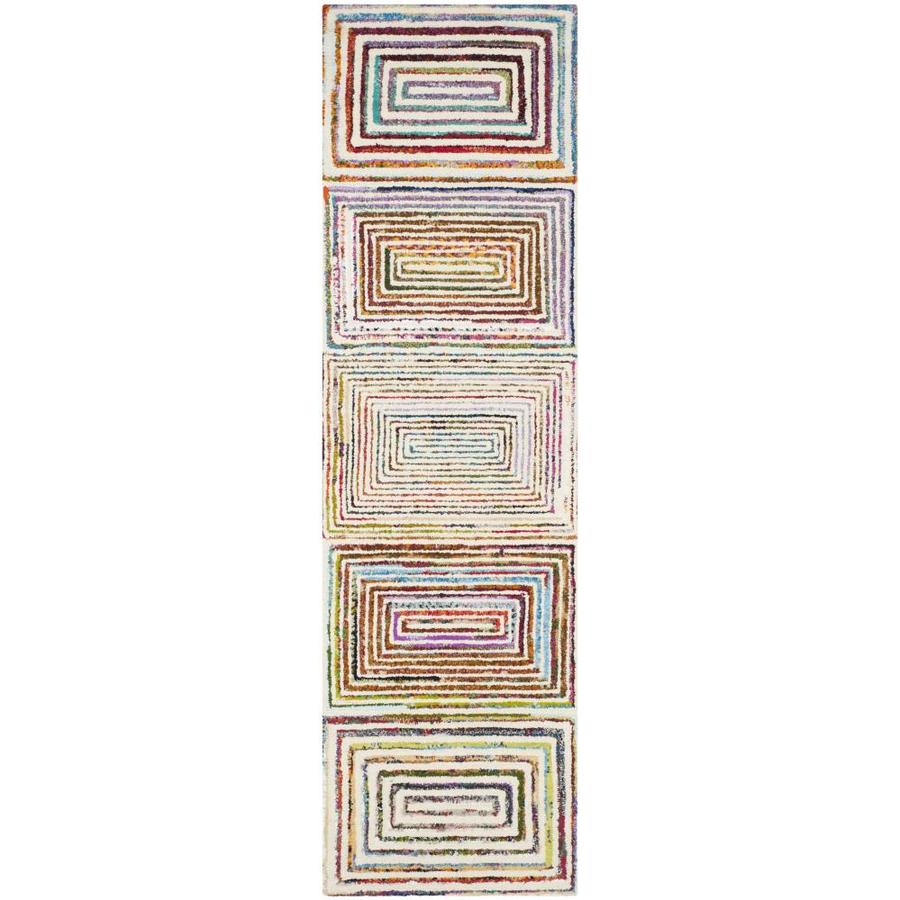 Safavieh Nantucket Albion 2 x 6 Ivory Indoor Abstract Handcrafted Runner | NAN604A-26