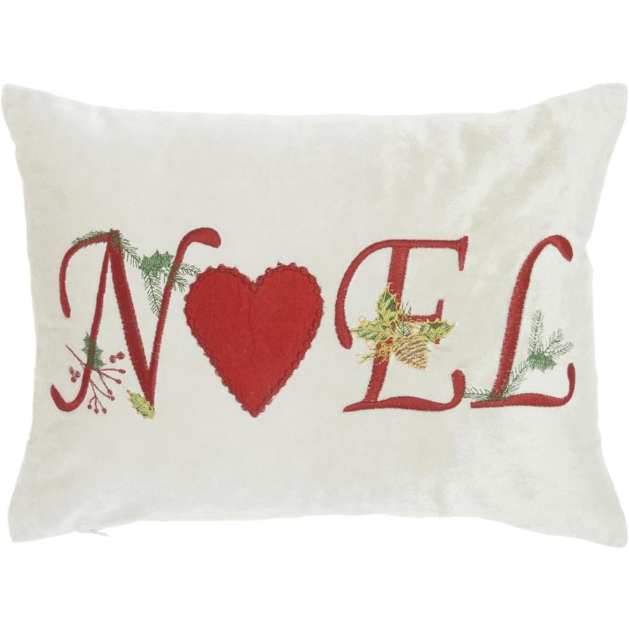 Victory Mina Victory Embroidered Noel Mina Victory Christmas Pillows
