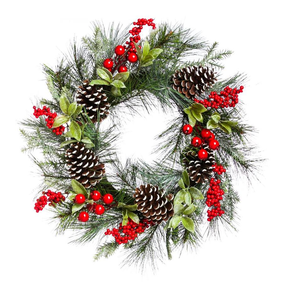 EvergreenEvergreen Holly and Pinecone Wreath | 8WR084 | DailyMail