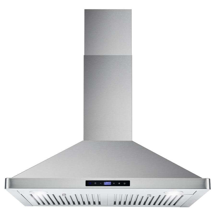 Cosmo 30-in Ducted Stainless Steel Wall-Mounted Range Hood with Charcoal Filter | COS-63175S