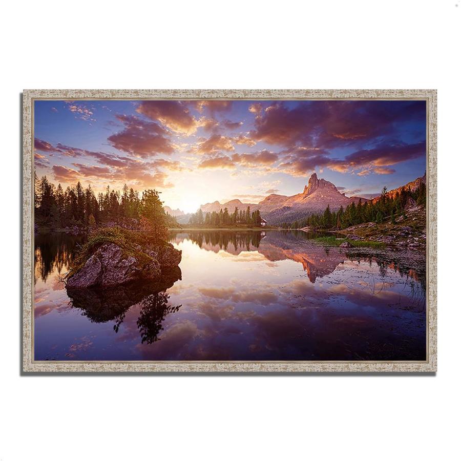 Tangletown Fine Art White Wood Framed 26-in H x 38-in W Landscape Canvas Print Cotton | 14076-3624P127