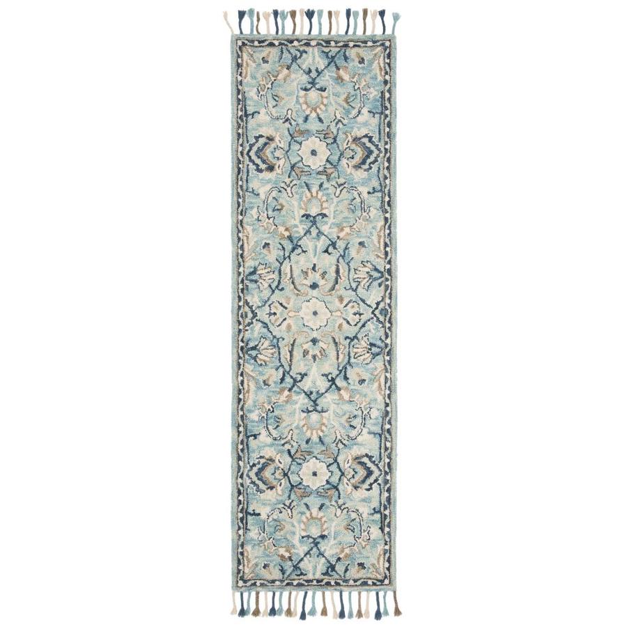 Safavieh Blossom Hanover 2 x 6 Blue/Ivory Indoor Floral/Botanical Handcrafted Runner | BLM457M-26