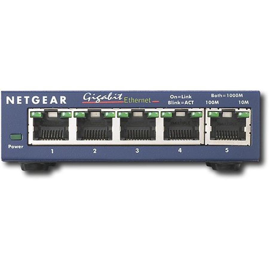NETGEAR 5-Port 10/100 Gigabit Ethernet Network Switch | GS105NA