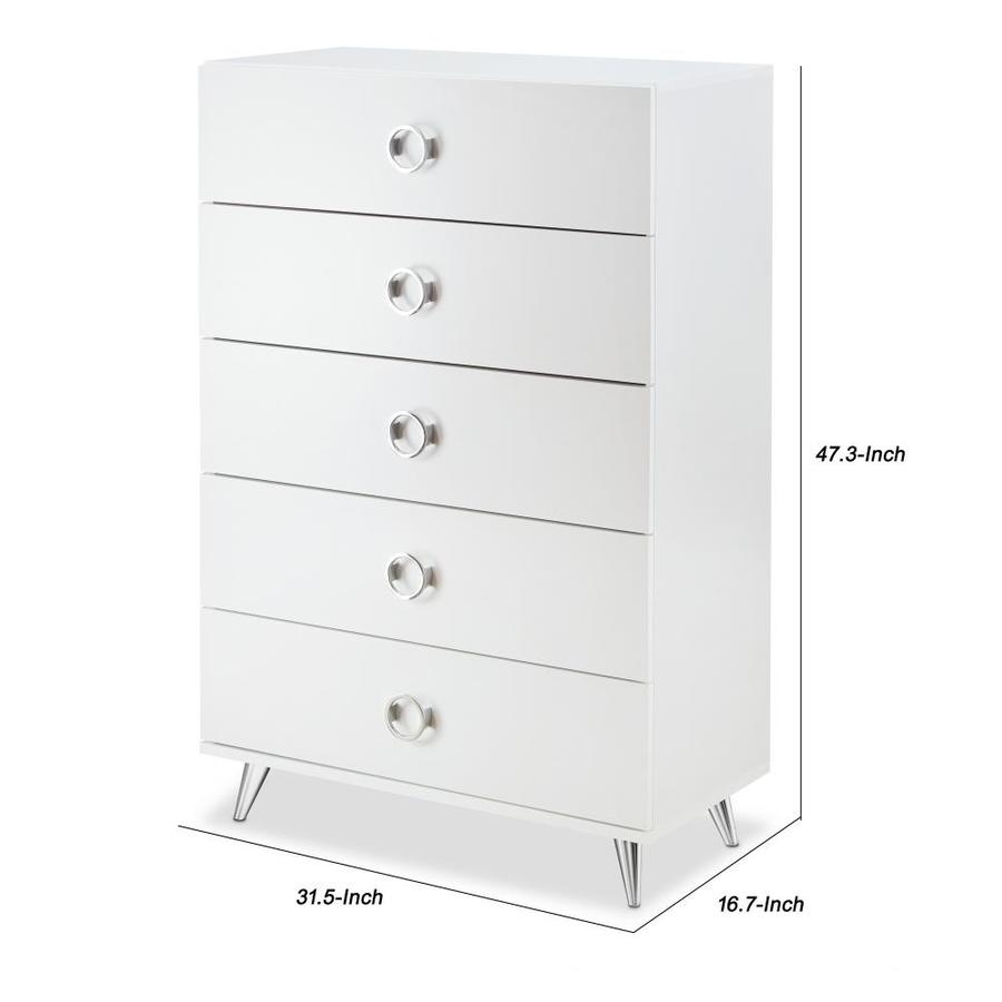 Benzara Five Drawers Wooden Chest In Contemporary Style In The Chests Department At Lowes Com