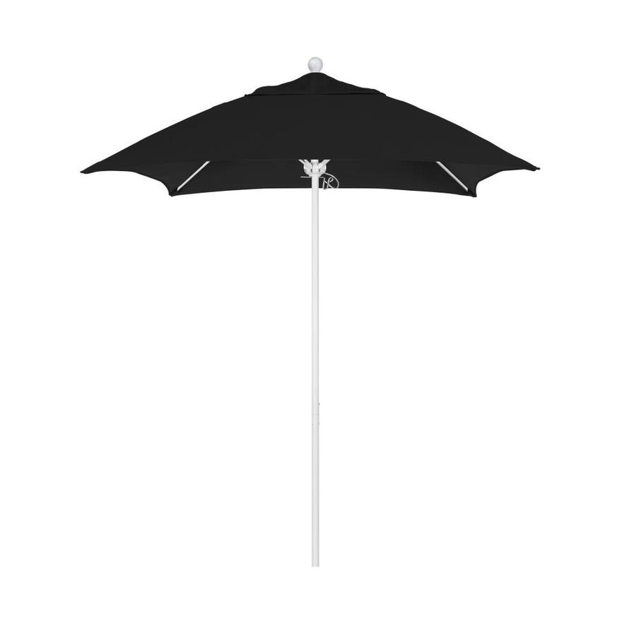 California Umbrellacalifornia Umbrella 6 Ft Square Black With Matted White Aluminum Frame No Tilt Market Patio Umbrella Stainless Steel Alto604170 5408 Dailymail