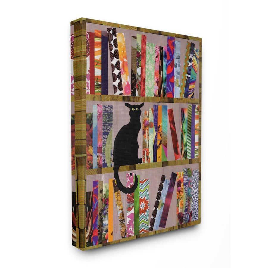 Get The Stupell Industries Bookcase Cat Collage Modern Design Frameless 20 In H X 16 In W Abstract Canvas Print Mwp 636 Cn 16x20 From Lowe S Now Accuweather Shop