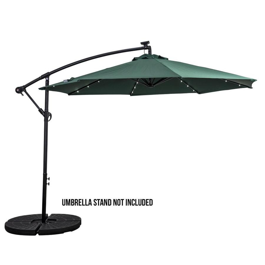 Sun Raysun Ray 118 3 Ft Round Hunter Green With Black Aluminum Frame Solar Powered Slide Tilt Offset Patio Umbrella Polyester 8l1047 Dailymail