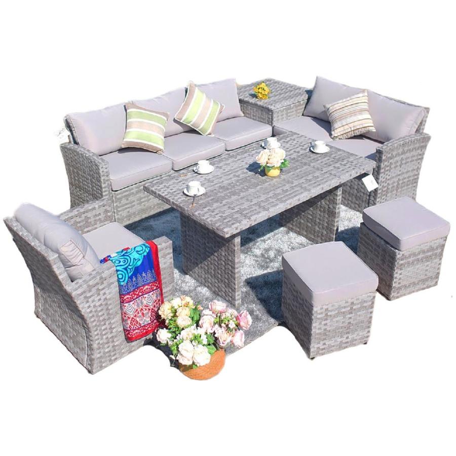 Direct Wickerdirect Wicker 7 Piece Metal Frame Patio Conversation Set With Cushions En Pas 1403b W Dailymail