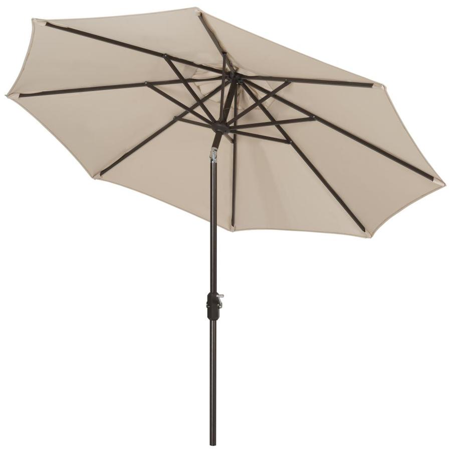 Safavieh Safavieh 9 Ft Octagon Beige With Brown Aluminum Frame Crank Market Patio Umbrella Polyester Pat8001a From Lowe S Daily Mail