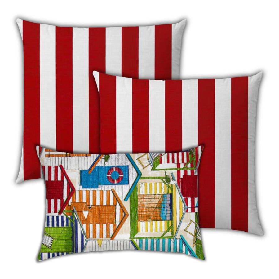 Joita Joita Set of 2 Large and 1 Lumbar Patriotic outdoor throw pillow cover