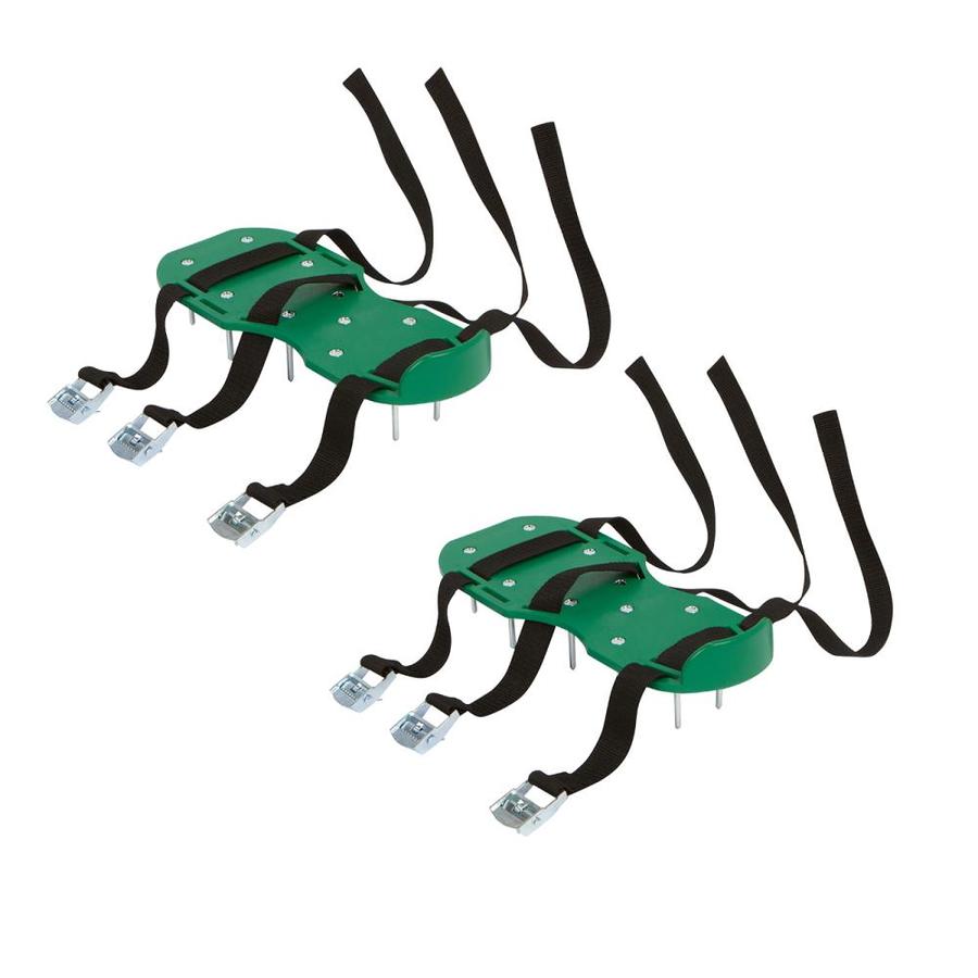 Trademark Innovations 3 Buckle Lawn Aerator Shoes with Adjustable Straps by Trademark Innovations in Green | AERATOR-SHOES