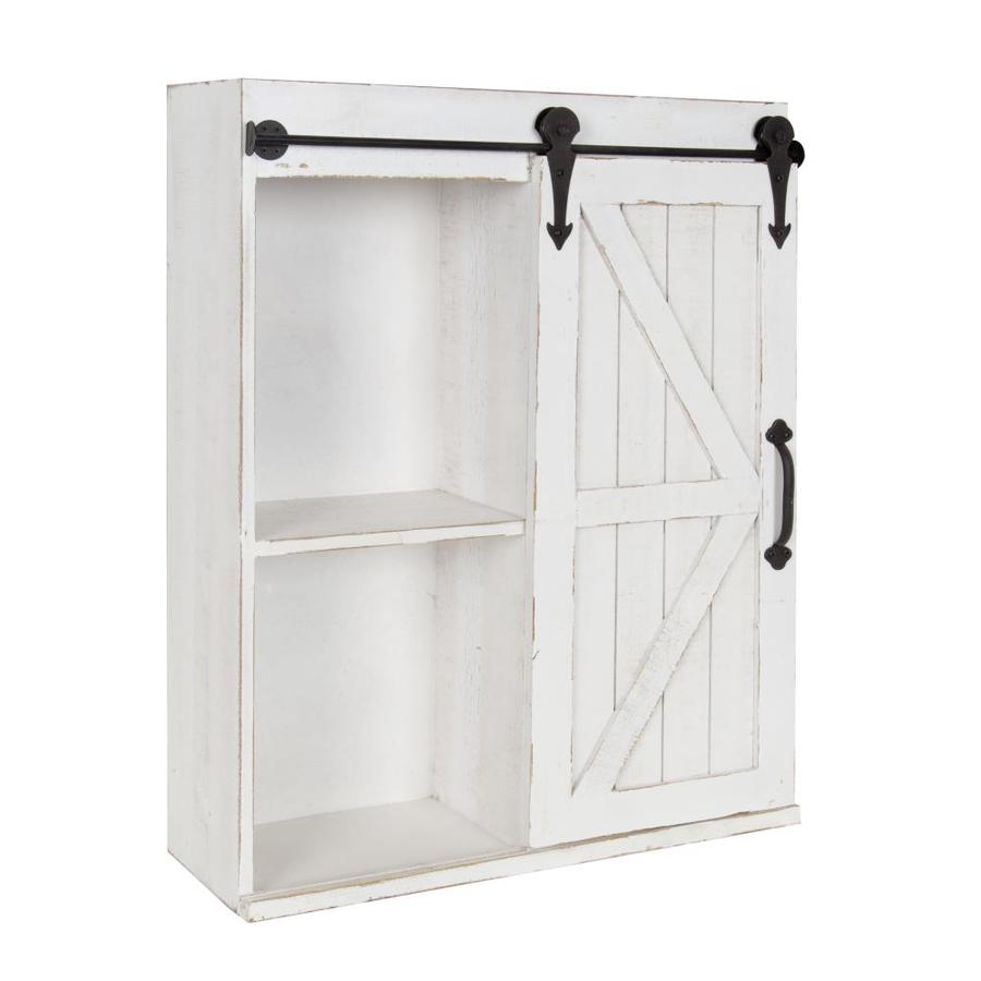 Kate And Laurel 22 In L X 28 In H X 8 In D Wood Wall Cabinet In The Wall Mounted Shelving Department At Lowes Com