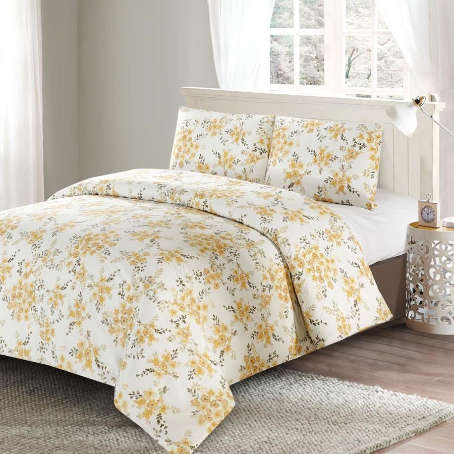 Savannah Floral 3Pc Duvet 3pcs Aqua Washed Cotton Duvet Cover