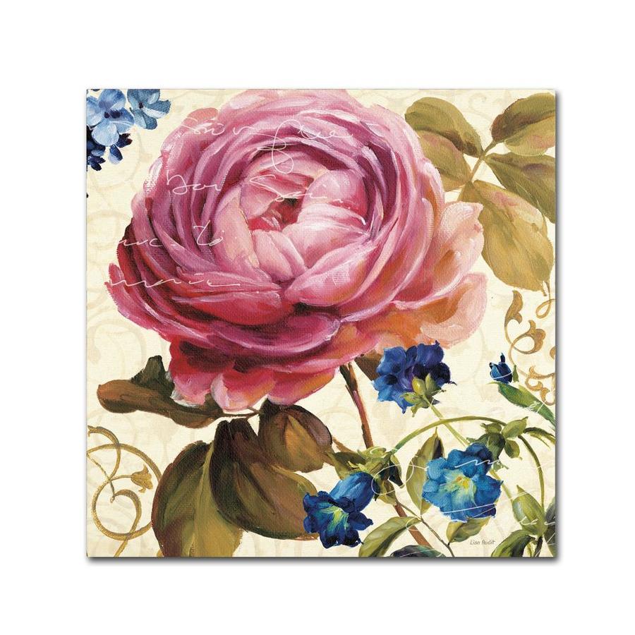 Trademark Fine Art Floral Framed 35-in H x 35-in W Floral Canvas Print | WAP0240-C3535GG