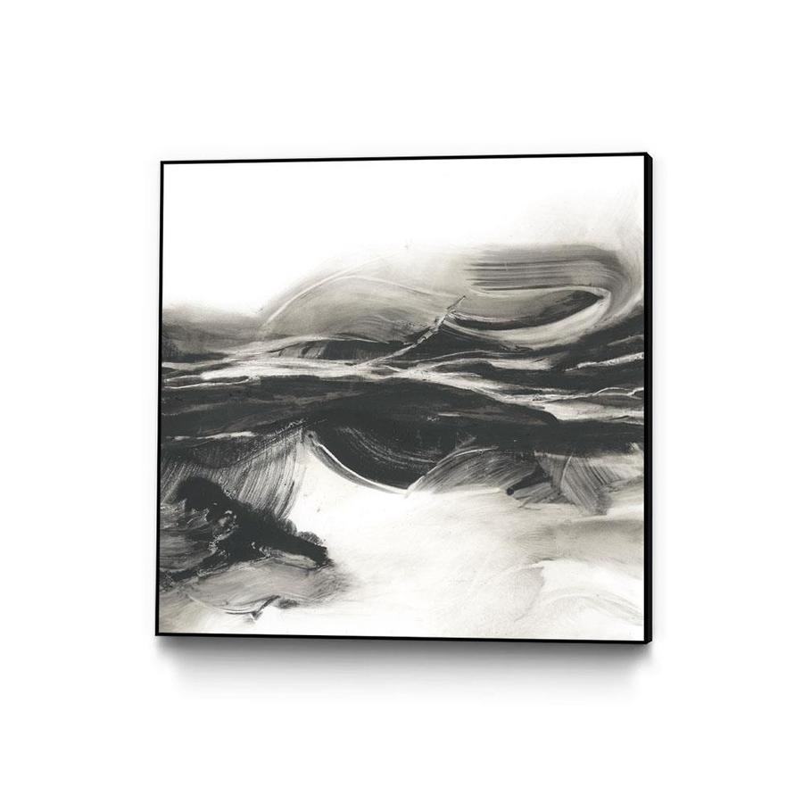 GIANT ART Black Wood Framed 30-in H x 30-in W Abstract Canvas Print | WAG125610_3030CF