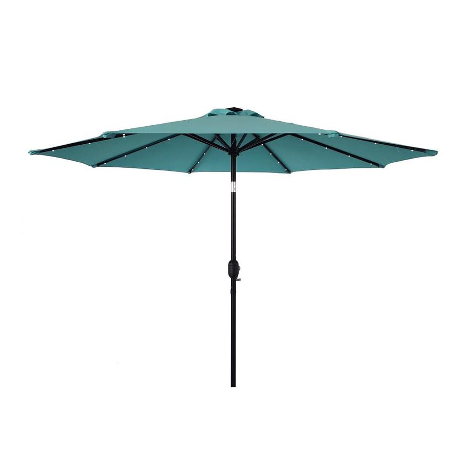 Casainccasainc Round Alaskan Blue With Alaskan Blue Aluminum Frame Solar Powered Crank Garden Patio Umbrella Polyester Wf Ed9190003004 Dailymail