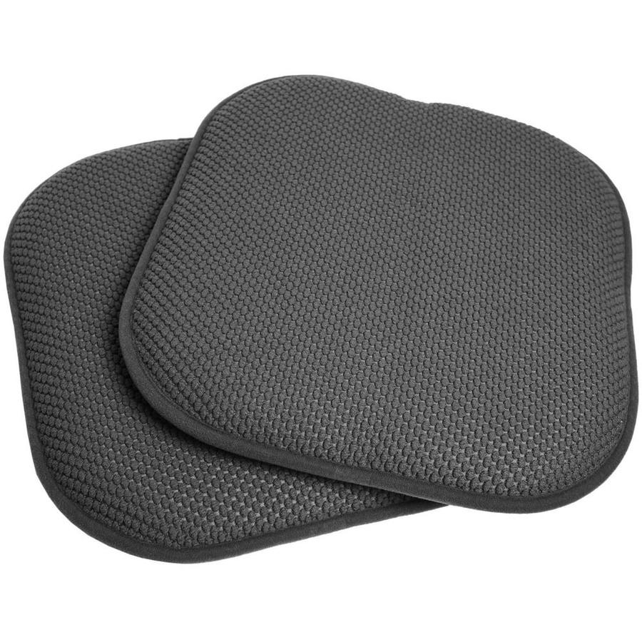 Popular Home Honeycomb 2PC Non Slip Chair Pad Rubber in Gray | 958676