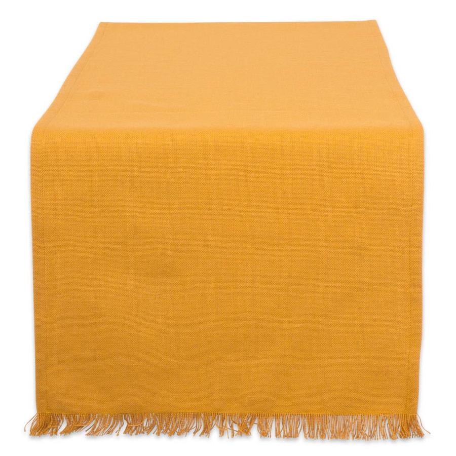 DII Indoor Solid Pumpkin Spice Table Cover for 5-ft Rectangle Cotton in Orange | CAMZ37584