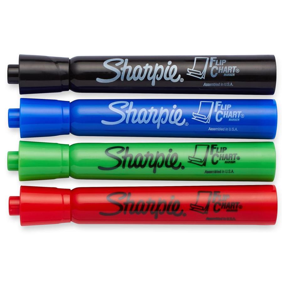 Sharpie Flip Chart Markers, Assorted Colors, 4 Per Pack, 3-Pack | SAN22474-3