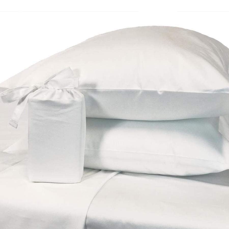 Eco Melange Rayon Bamboo Cotton Rayon from Bamboo Pillowcase Set White