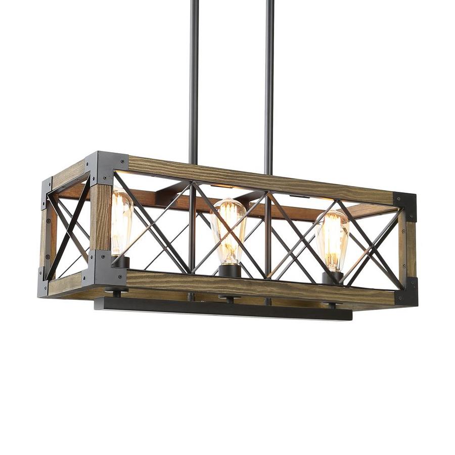 35 Inch Iron and Wood Farmhouse Chandelier Lighting 35 Inch Iron and Wood Farmhouse Chandelier Lighting
