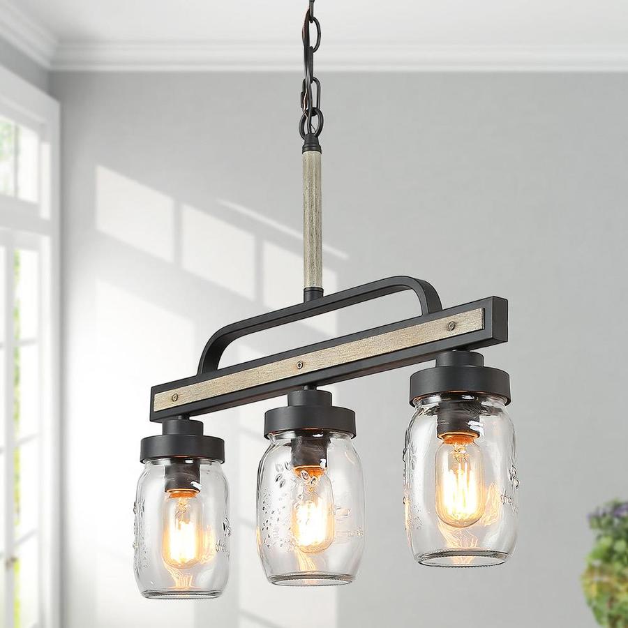 LALUZ French Country Chandelier Farmhouse Handmade Wood Rustic 6 Light Fixture for Dining & Living Room, Bedroom, Kitchen and Bathroom, Distressed LALUZ French Country Chandelier Farmhouse Handmade Wood Rustic 6 Light Fixture for Dining & Living Room, Bedroom, Kitchen and Bathroom, Distressed