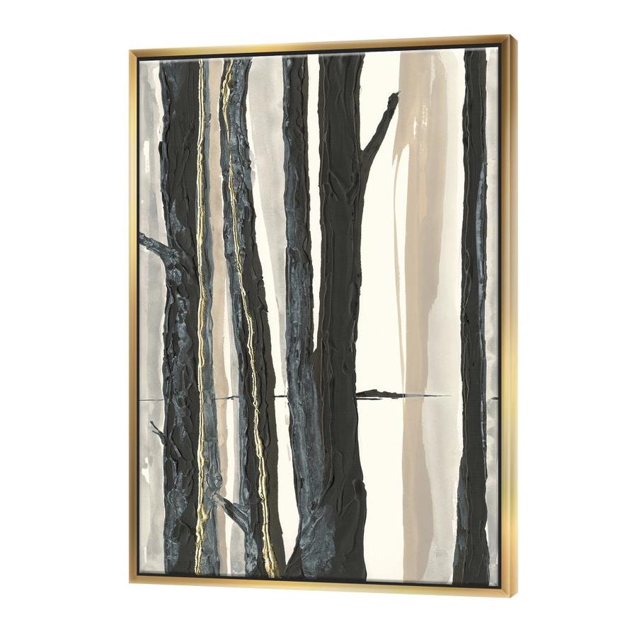 Designart Forest Silhouette II- Modern Farmhouse Framed Canvas in Gold | FL30527-36-46-GD