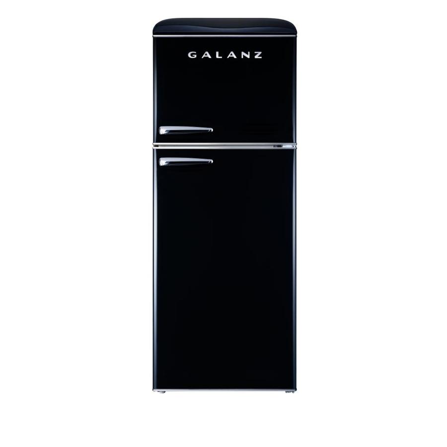 Galanz Retro 10-cu ft Top-Freezer Refrigerator (Vinyl Black) ENERGY STAR | GLR10TBKEFR
