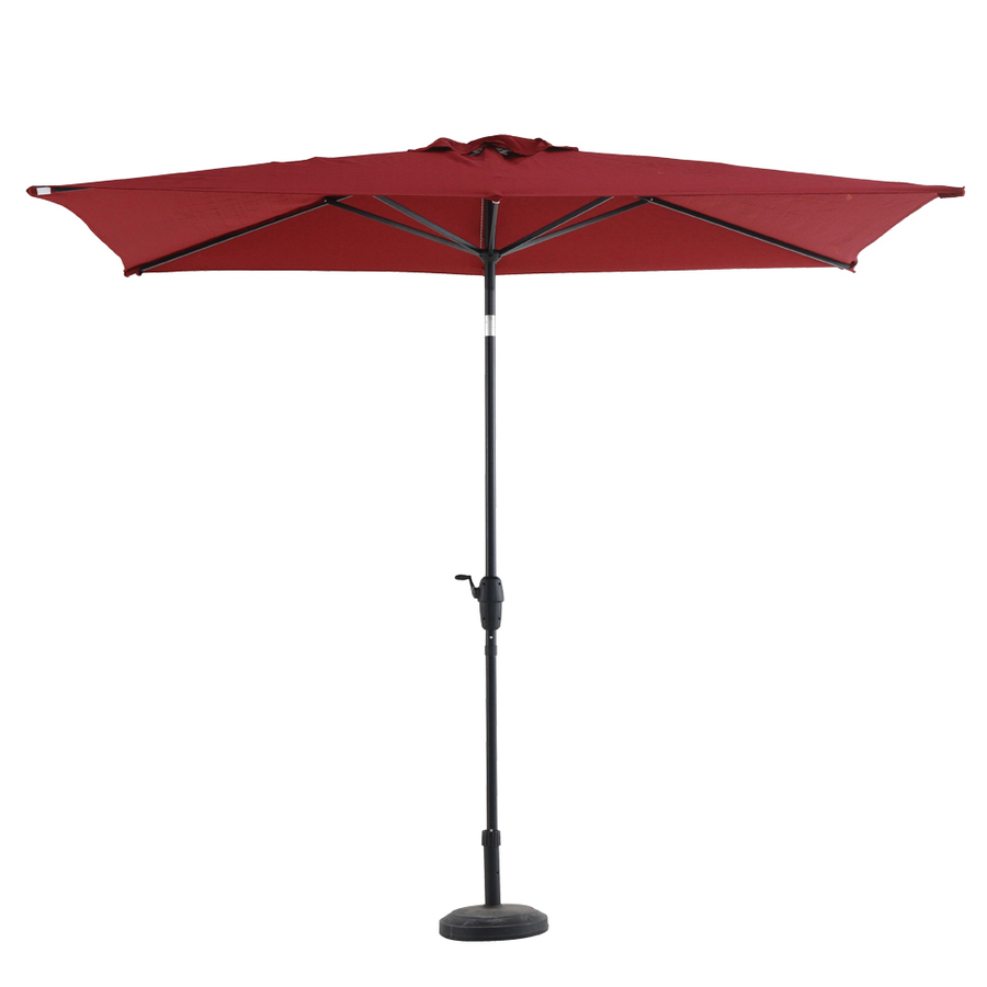 Garden Treasuresgarden Treasures 7 Ft Rectangular Red With Black Steel Frame Push Button Tilt Market Patio Umbrella Yjauc 165b Dailymail