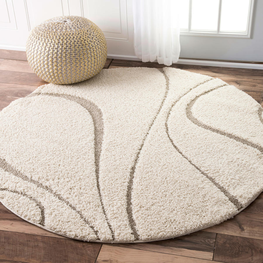 NuLOOMnuLOOM 8 x 10 Cream Oval Indoor/Outdoor Stripe Area Rug in Off