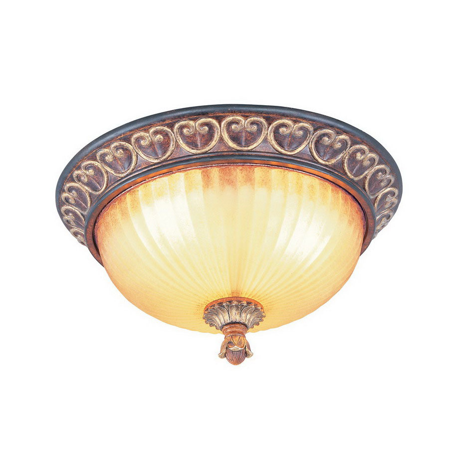 Livex Lighting 15 in W Verona Bronze Ceiling Flush Mount