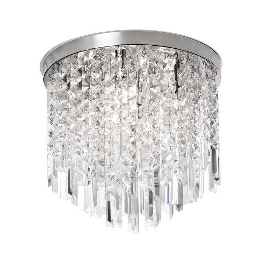 Dainolite Lighting 20 in W Polished Chrome Ceiling Flush Mount