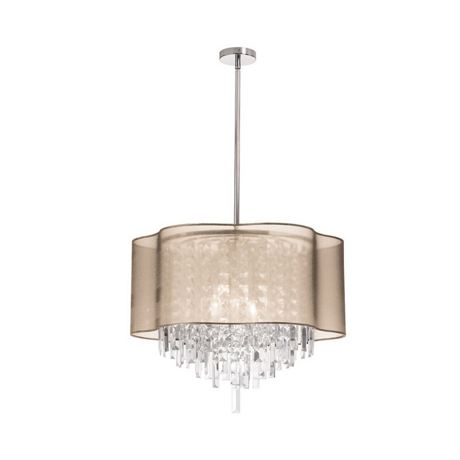 Dainolite Lighting 20 in W Polished Chrome Pendant Light