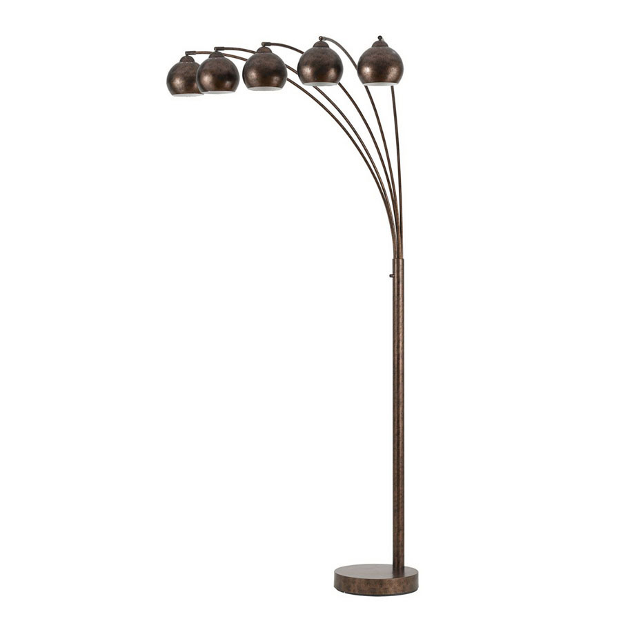 Cal Lighting 76 in 3 Way Switch Rust Indoor Floor Lamp with Metal Shade