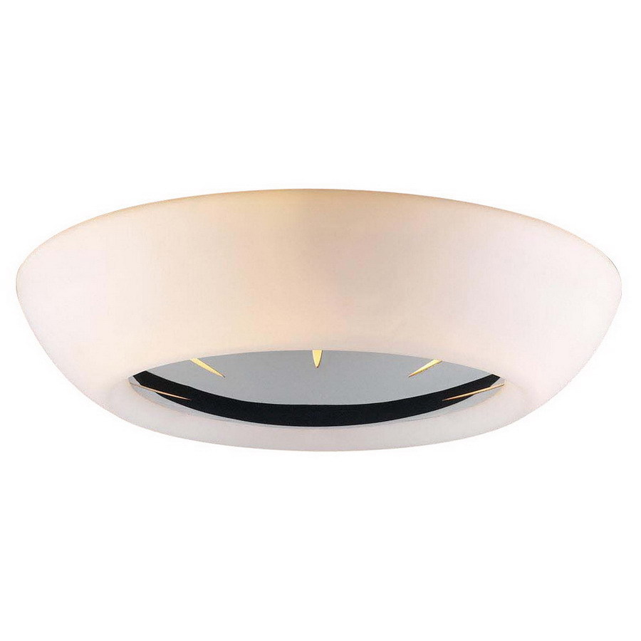 PLC Lighting 16 in W Polished Chrome Ceiling Flush Mount