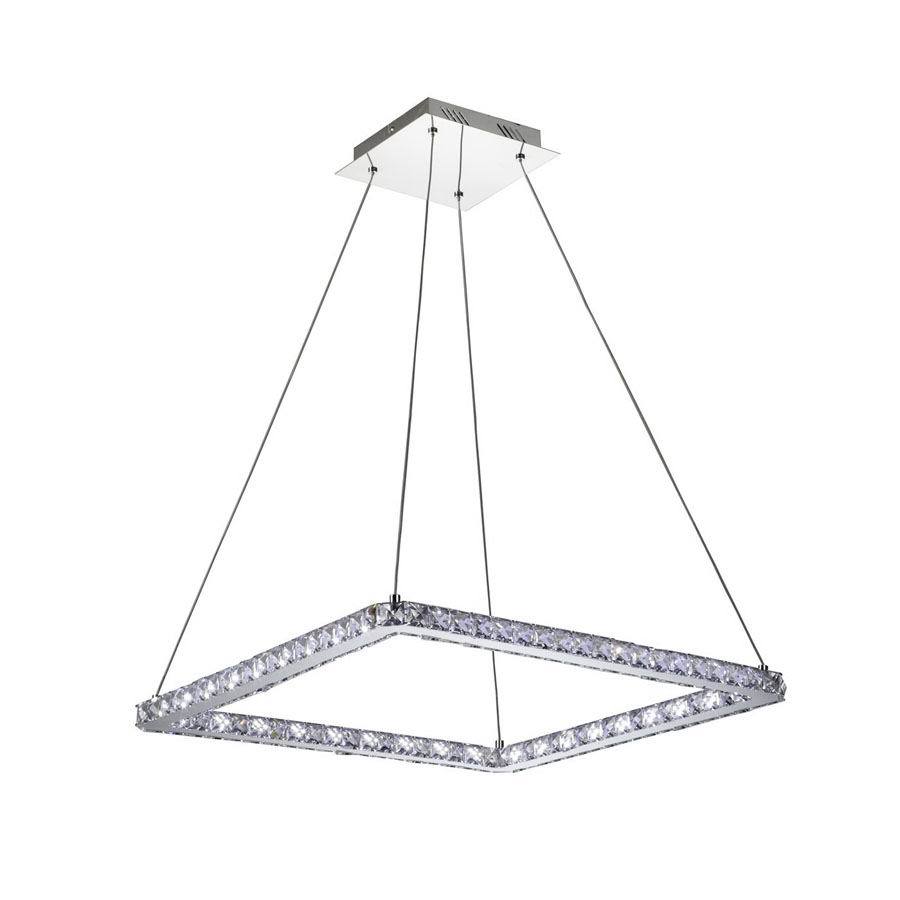 Artcraft Lighting 26 1/2 in W Eternity Crystal Pendant Light with Crystal Shade