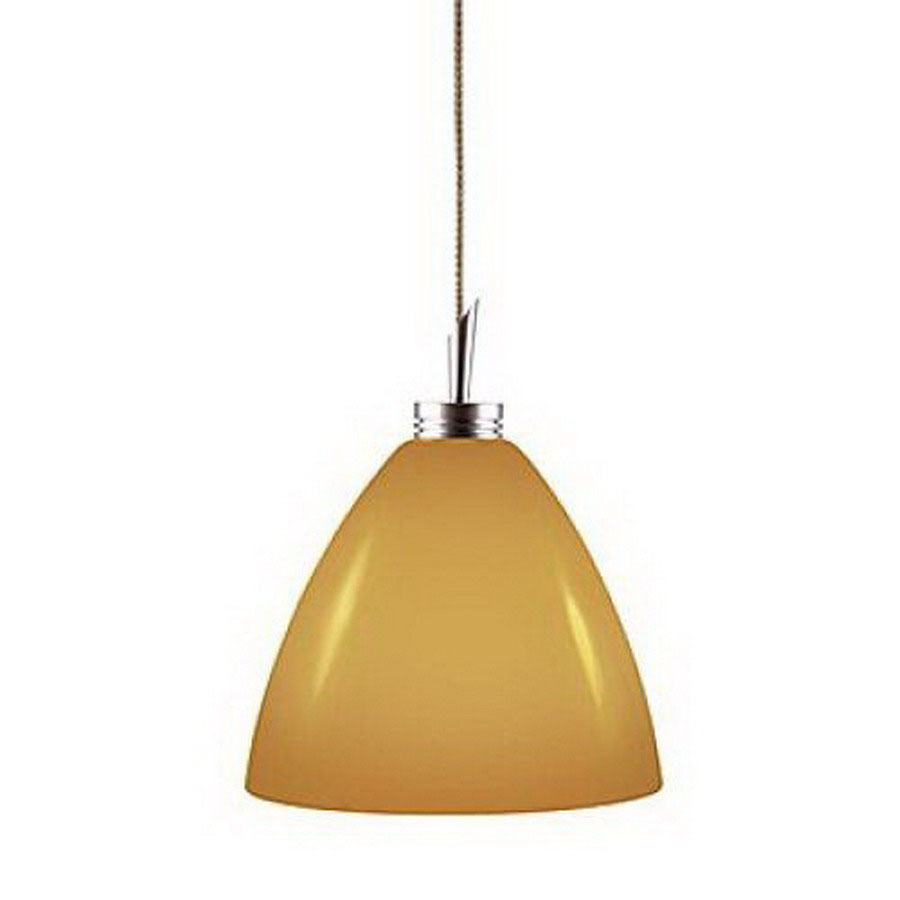 JESCO 5 in W Satin Nickel Mini Pendant Light with Shade