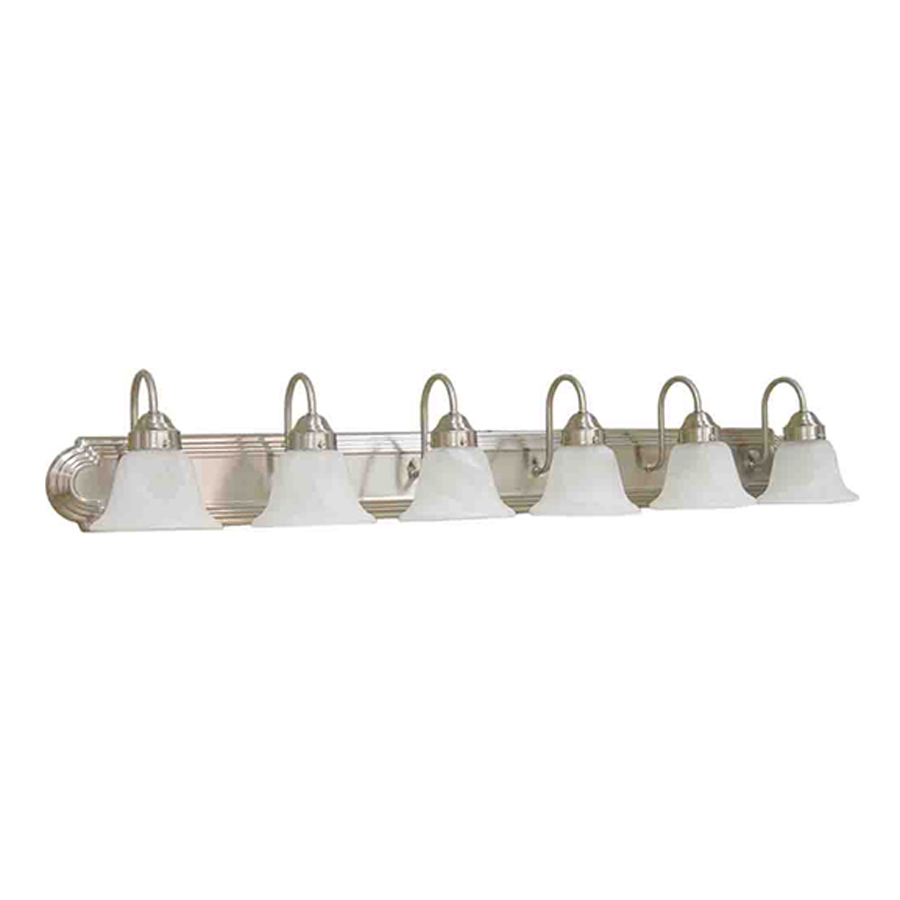 Volume International 6 Light Minister Brushed Nickel Bathroom Vanity Light