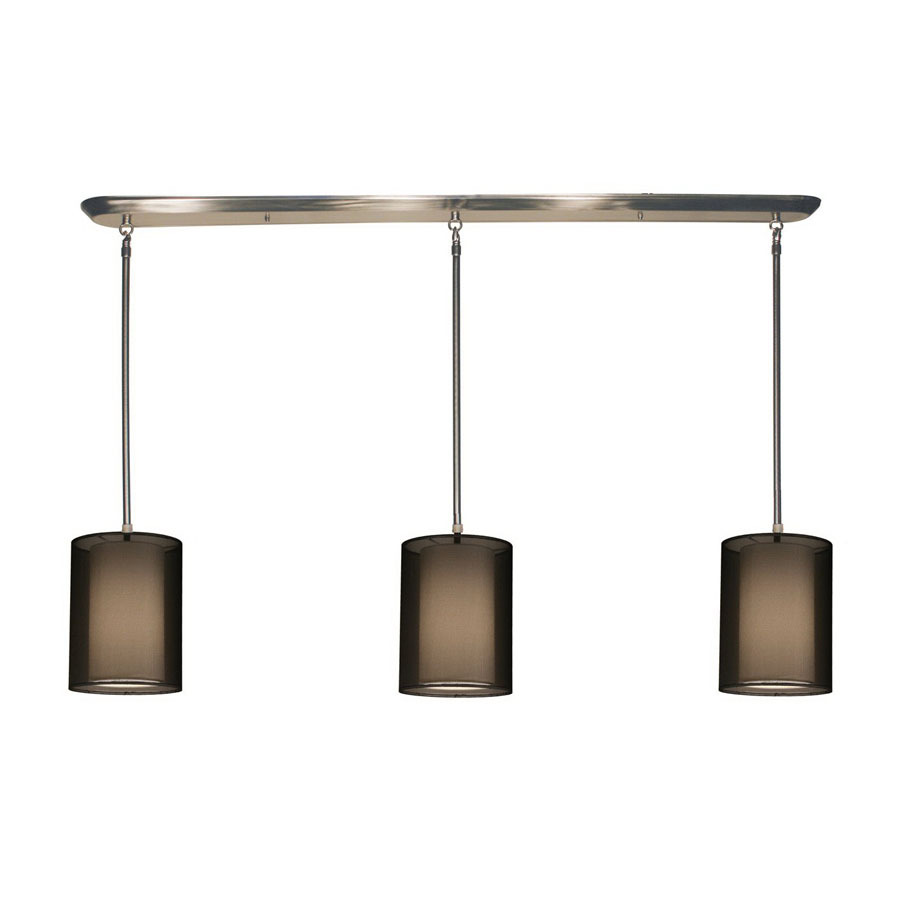 Z Lite Nikko 6 in W 3 Light Brushed Nickel Kitchen Island Light with Shade