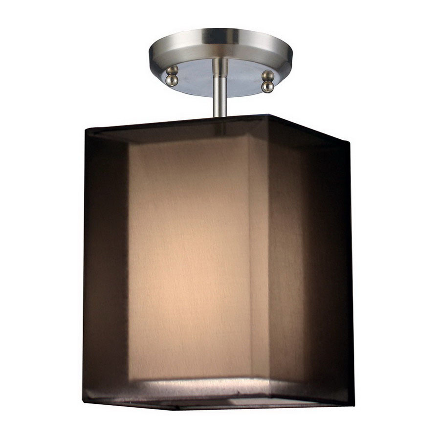 Z Lite 6 in W Brushed Nickel Semi Flush Mount Light