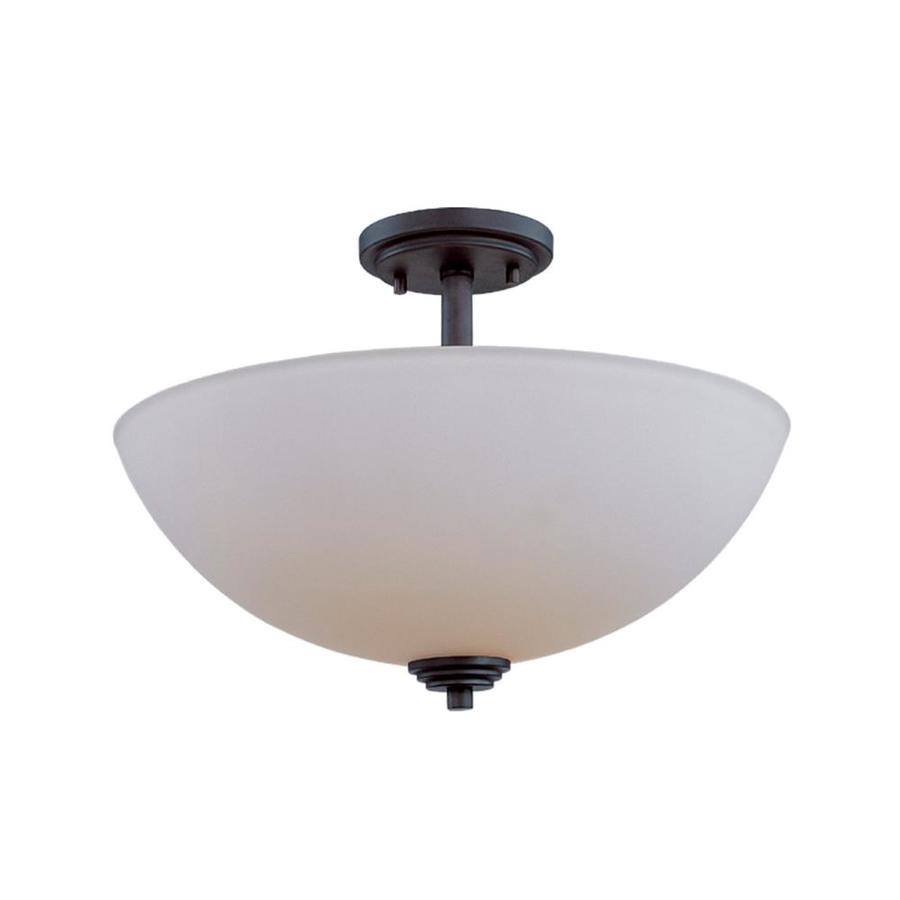 Z Lite 15.75 in W Dark Bronze Semi Flush Mount Light