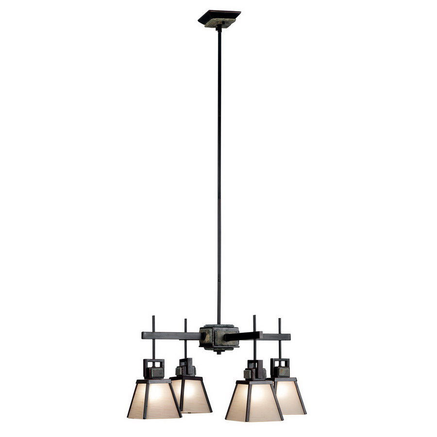 Kenroy Home Clean Slate 4 Light Oil Rubbed Bronze Chandelier