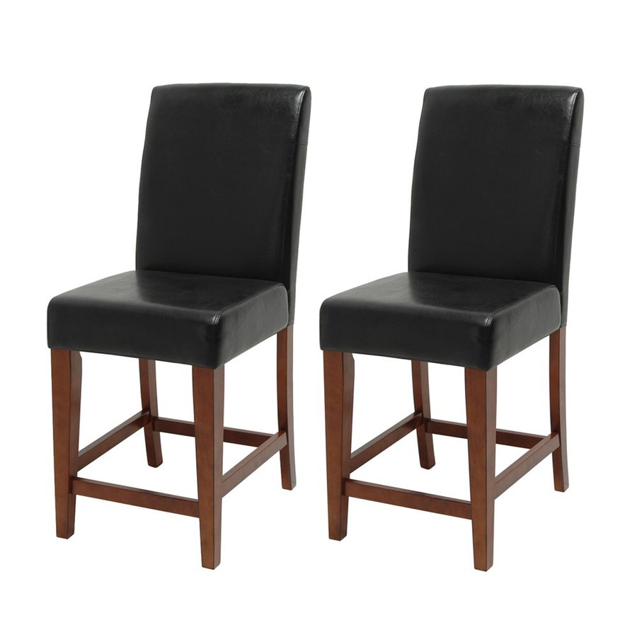 Steve Silver Company Set of 2 Plato Medium Cherry 24 in Counter Stools