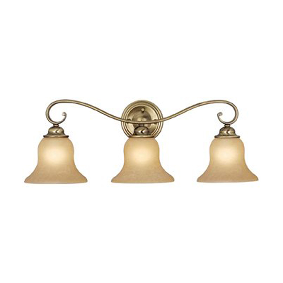 Cascadia Lighting 3 Light Monrovia Antique Brass Bathroom Vanity Light