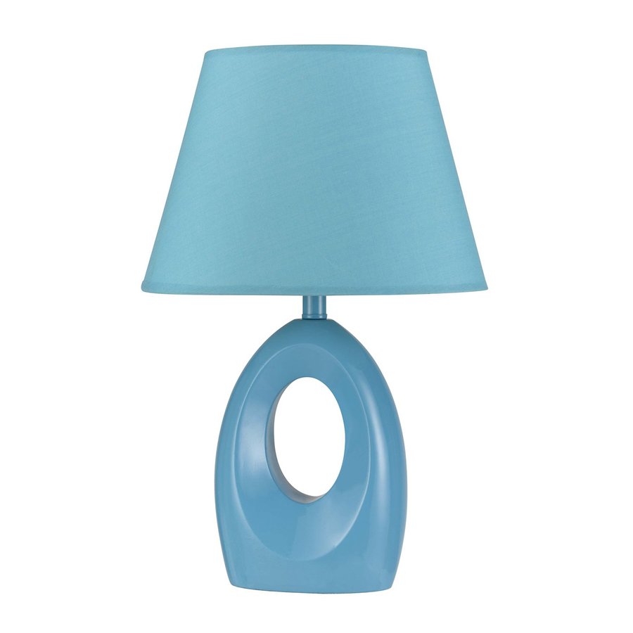 Cal Lighting 17 in Blue Indoor Table Lamp with Shade