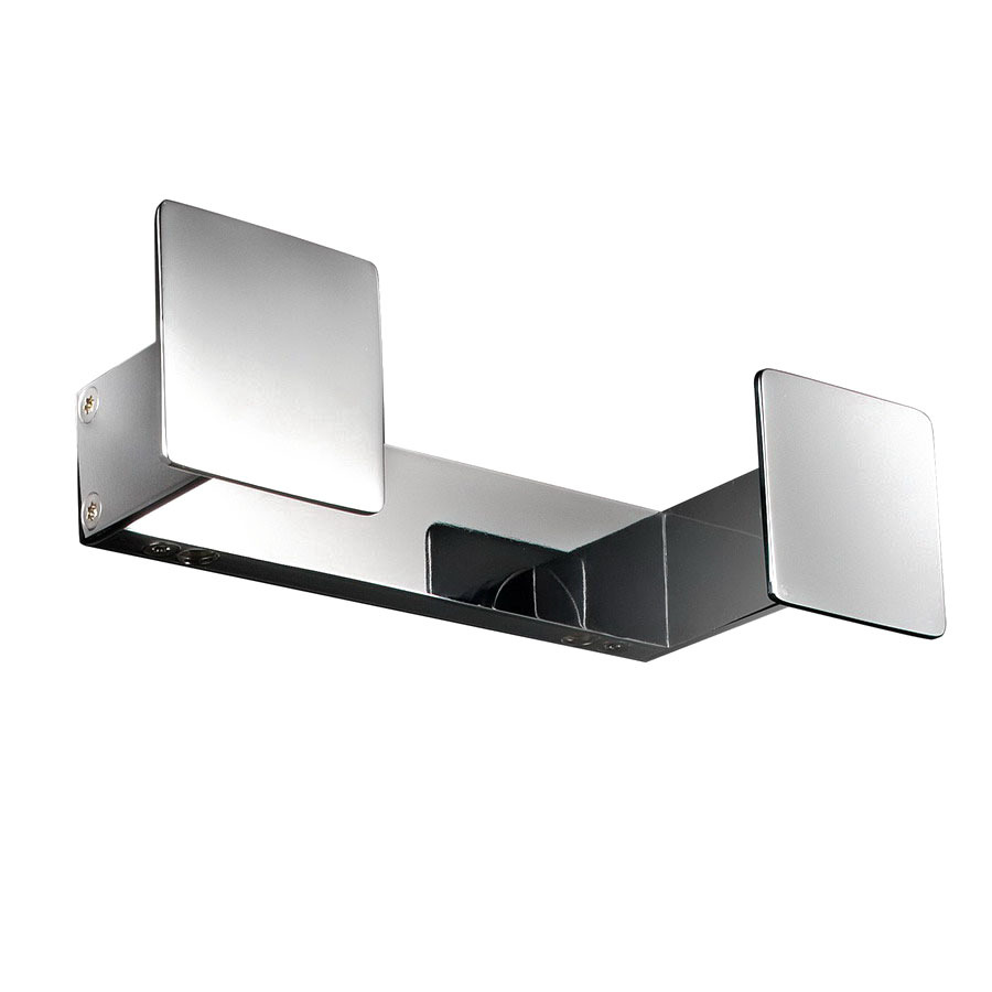 WS Bath Collections Skuara 2 Hook Polished Chrome Robe Hook