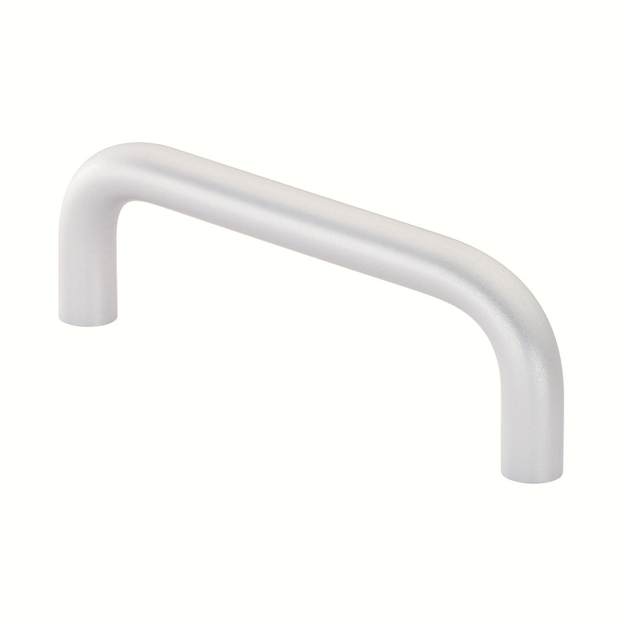 Siro Designs 3 3/4 in Center To Center Natural Matte Aluminum Chicago Rectangular Cabinet Pull