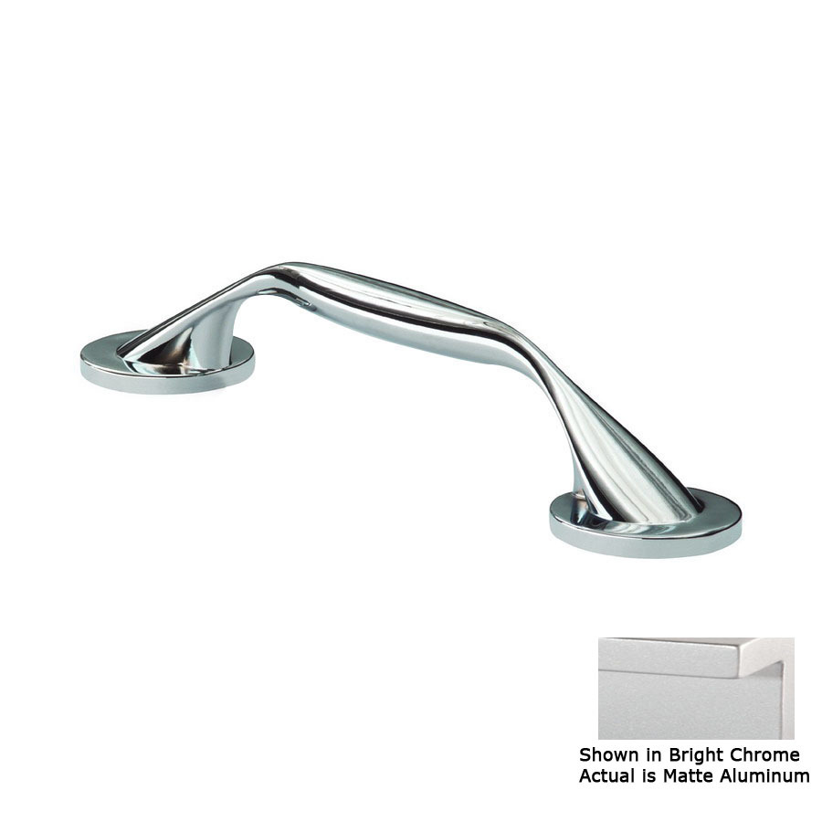 Siro Designs 160mm Center to Center Matte Aluminum Italian Line Arched Cabinet Pull