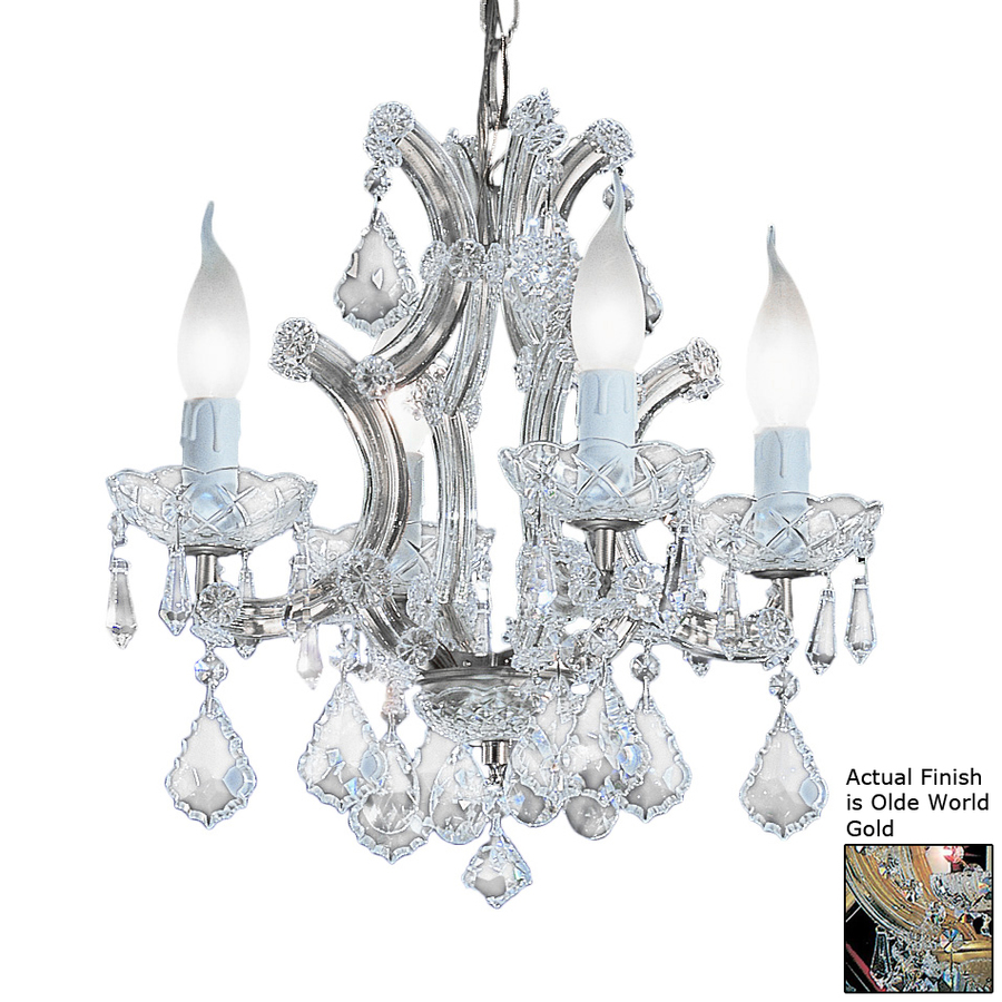 Classic Lighting Maria Theresa 4 Light Olde World Gold Crystal Chandelier