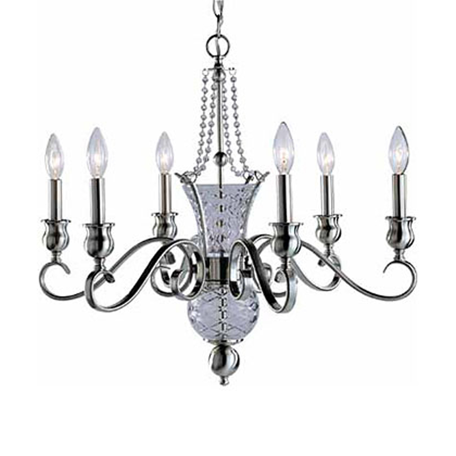 Volume International Bellingham 6 Light Brushed Nickel Chandelier